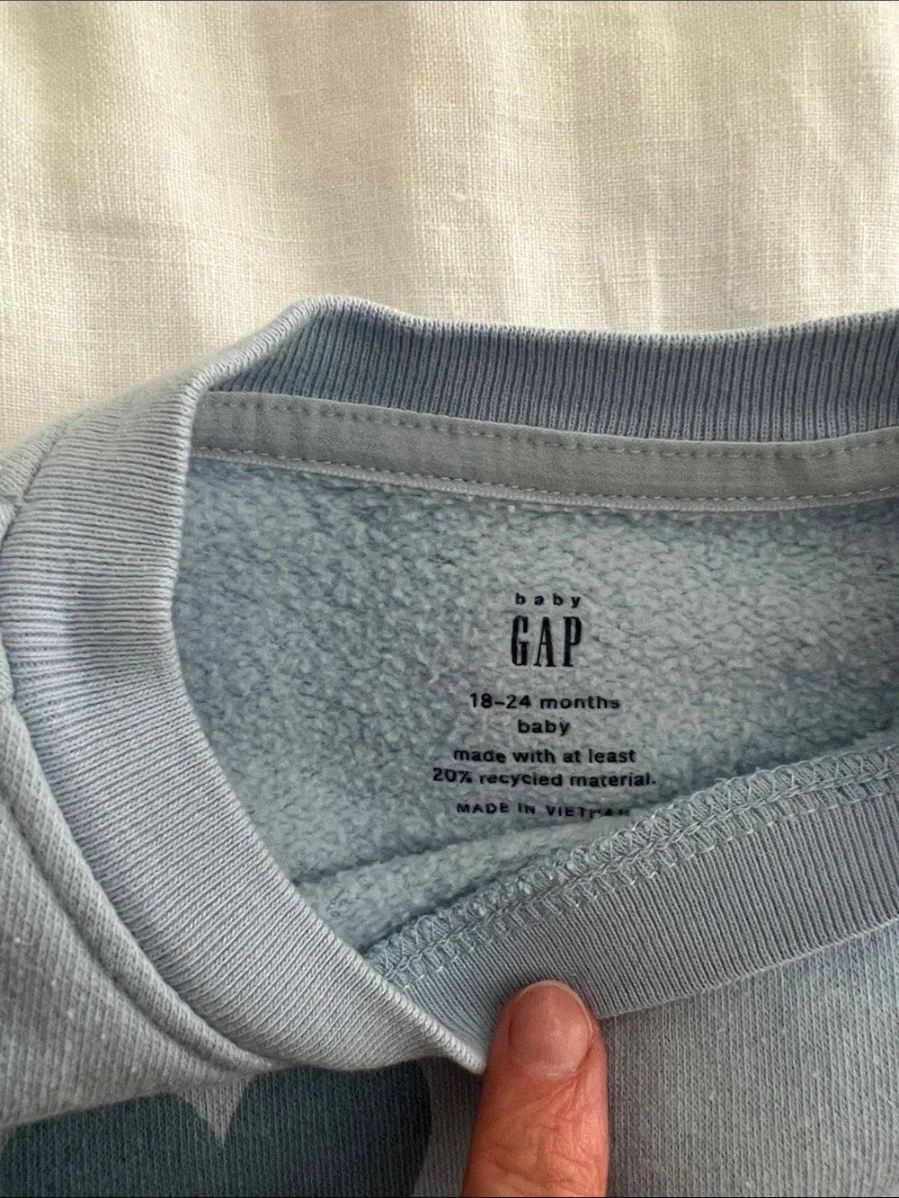 GAP Light Blue Heart Print Sweatshirt Set